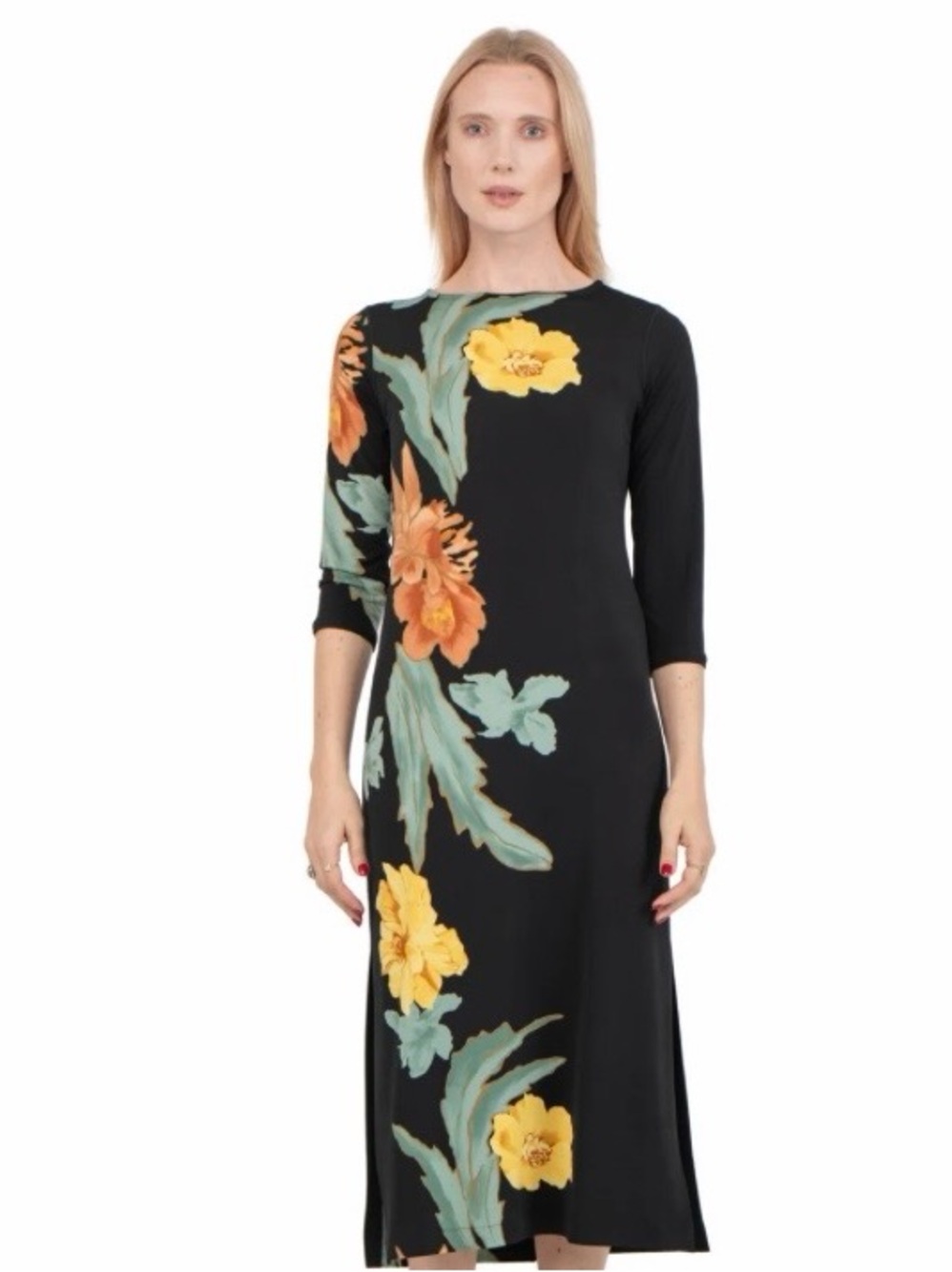 Eva Varro Sheath Floral Lined Dress size Small